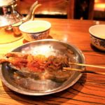 上海の羊肉の串焼き