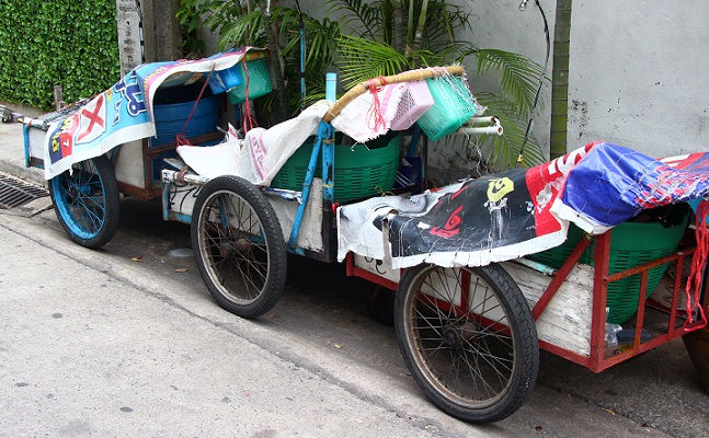 バンコクの行商の荷車