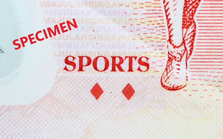 シンガポールの10ドル札のテーマはスポーツ