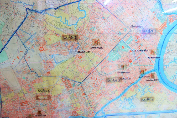 ベトナム戦争で実際に使われたホーチミンの地図